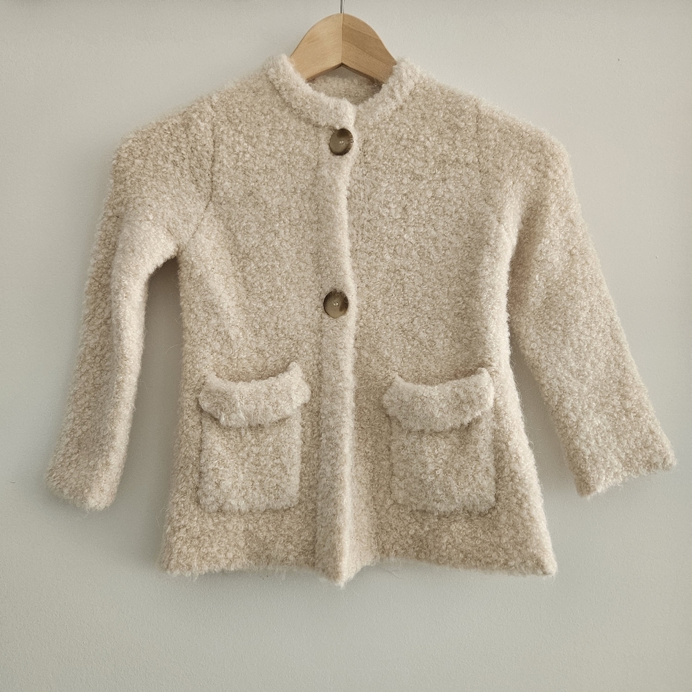 ZARA Knitwear Tan Cardigan Baby Girl  3-4 Years